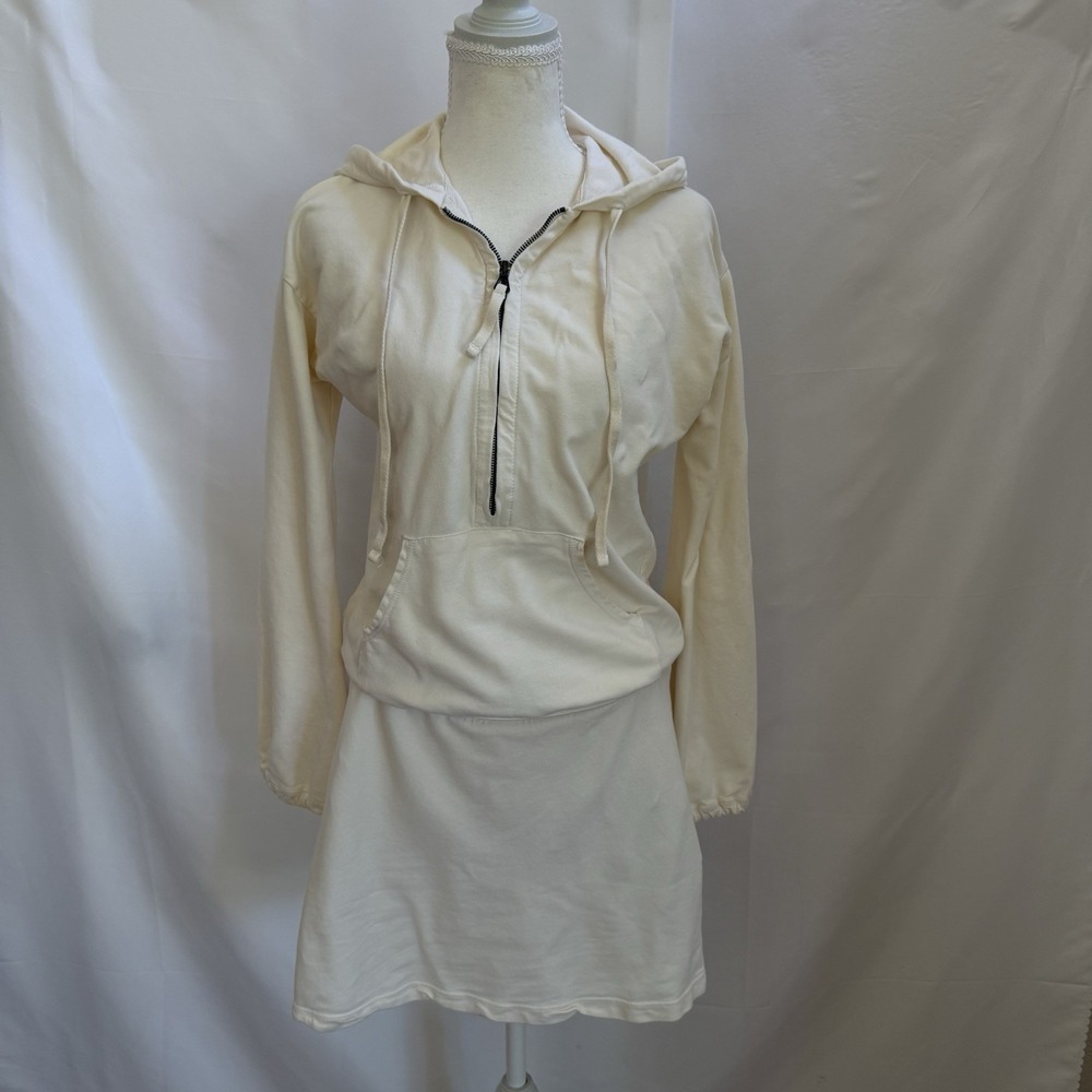 Standard James Perse Hoodie Zip Up Dress Women's Size 2 Medium Beach Resort
